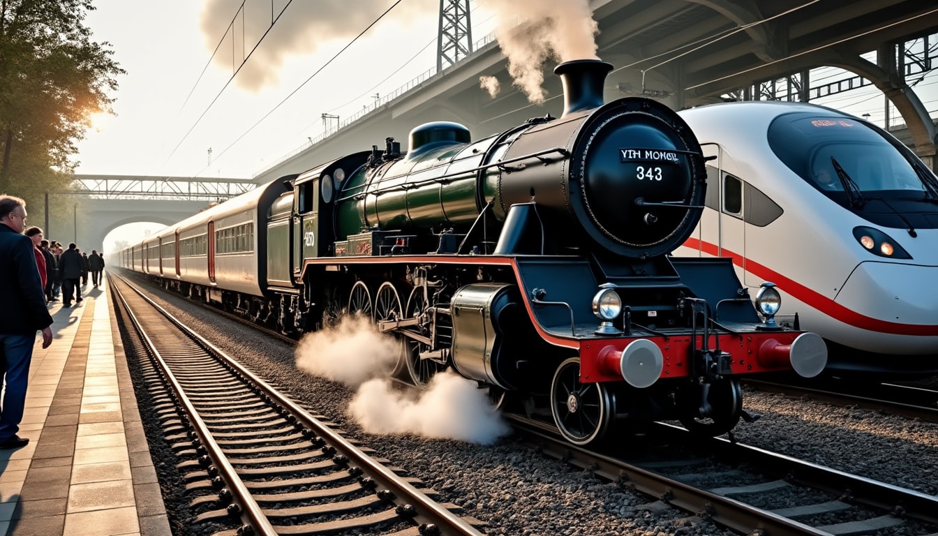 L’évolution du train : de la vapeur aux trains modernes et rapides
