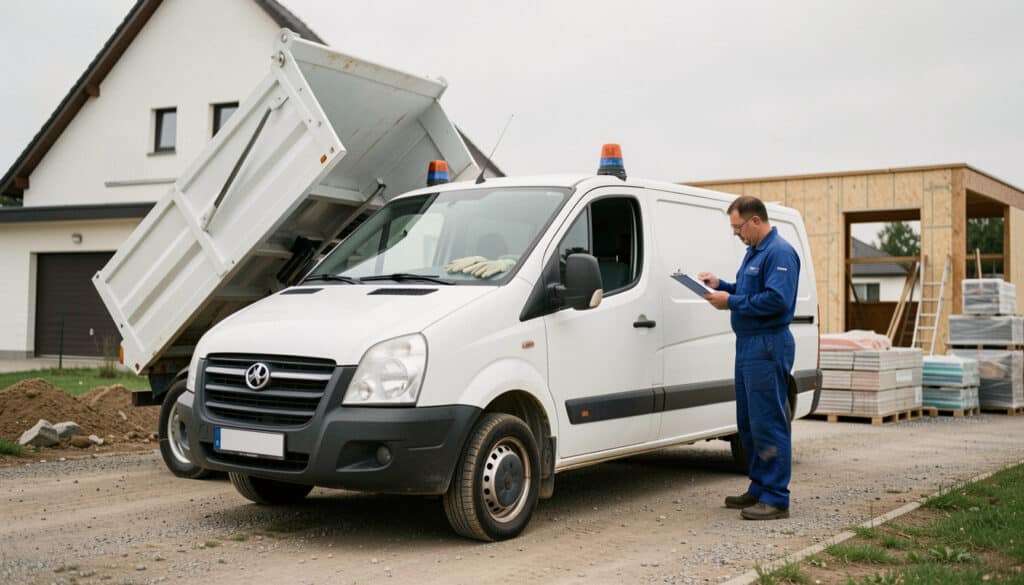 Location d’une camionnette benne : prix et conditions
